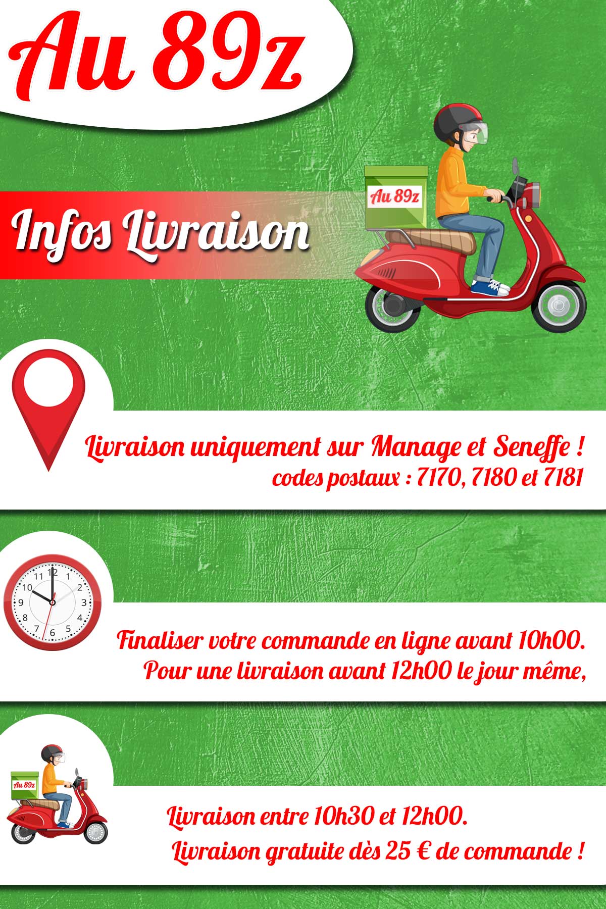 infos livraisons